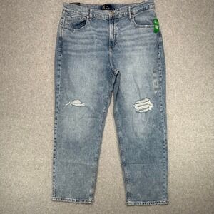 GAP Denim 90s Loose High Rise Distressed Light Wash Jeans Womens Size 18 34R NEW